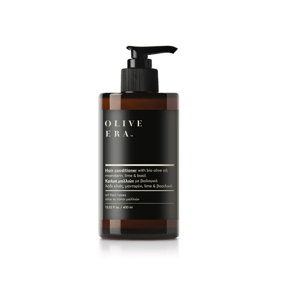 Hair conditioner with bio olive oil, mandarin, lime & basil