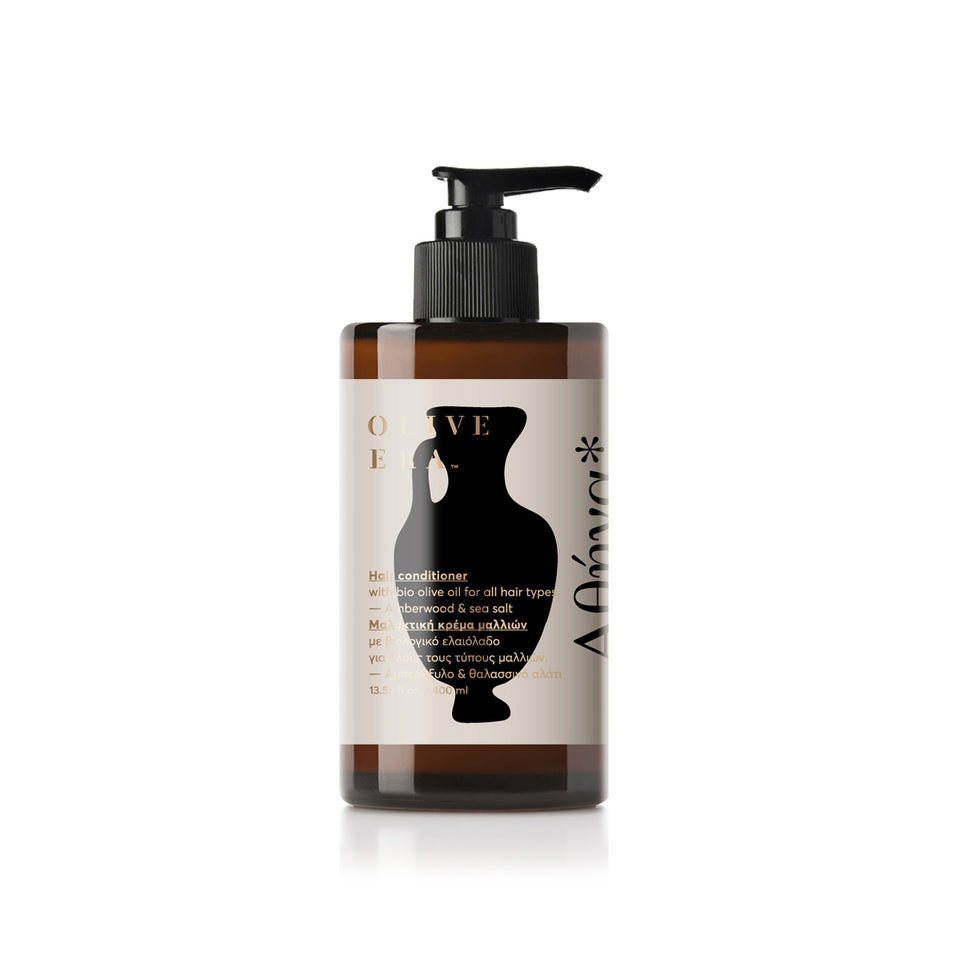 Hair conditioner with bio olive oil , amber wood & sea salt Athena*