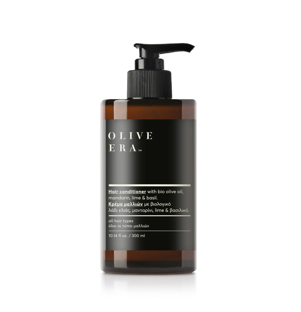 Hair conditioner with bio olive oil, mandarin, lime & basil